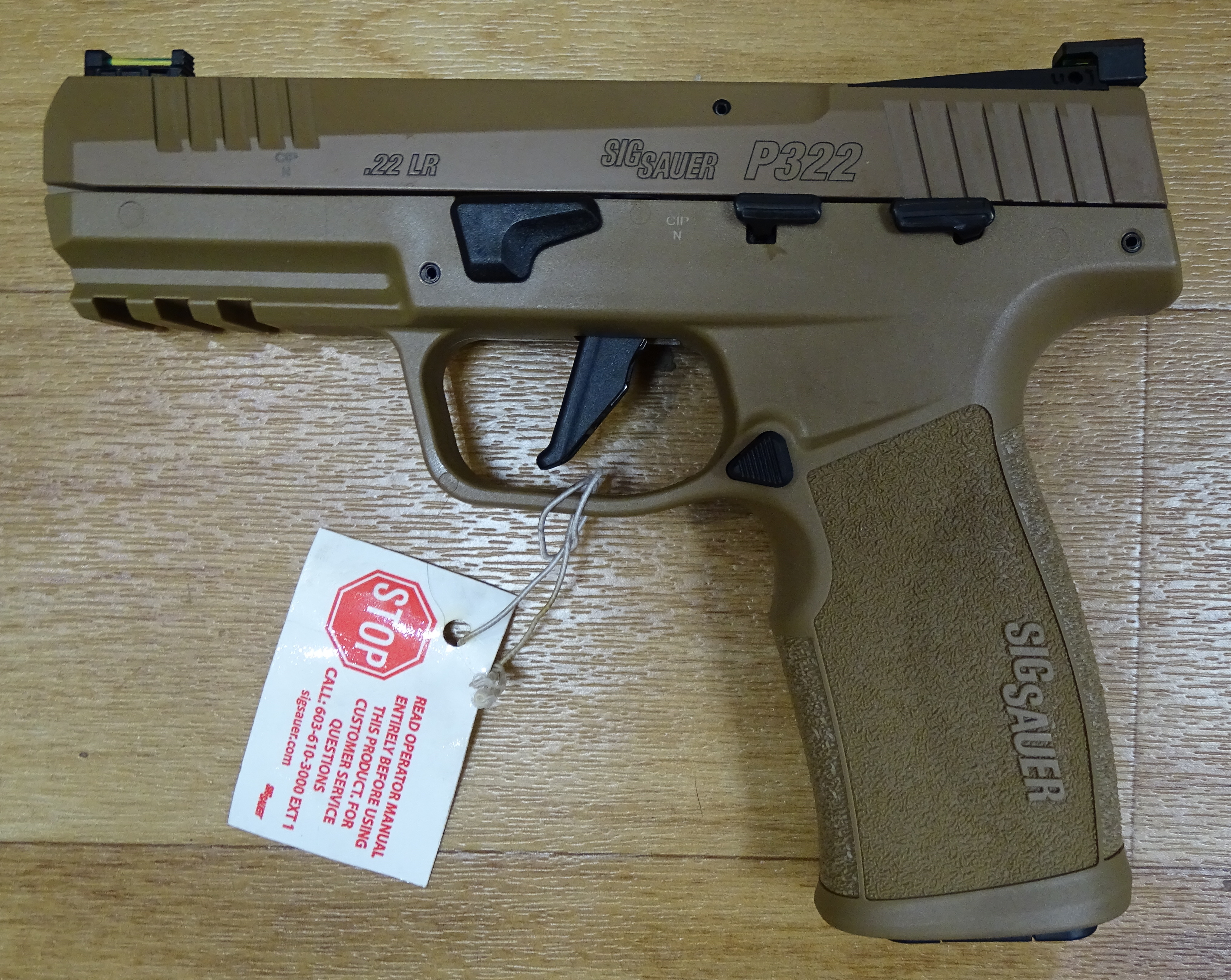 Pistolet Sig Sauer P322 (couleur sable)